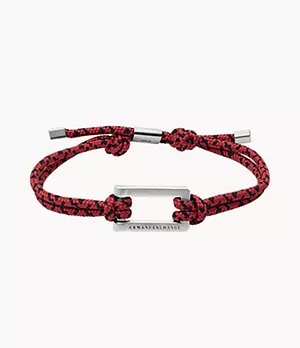 Armani Exchange Red and Gray Bracelet