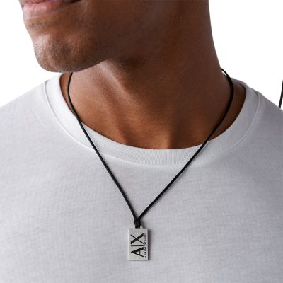 Armani Exchange Stainless Steel Dog Tag Necklace - AXG0069040 - Watch  Station