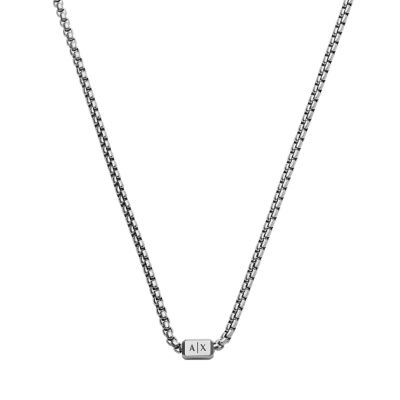 Armani Exchange Stainless Steel Chain Necklace