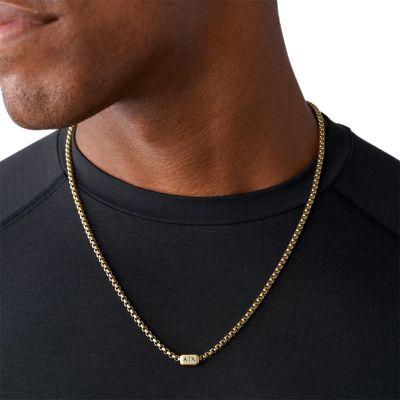 Armani exchange necklace for on sale mens