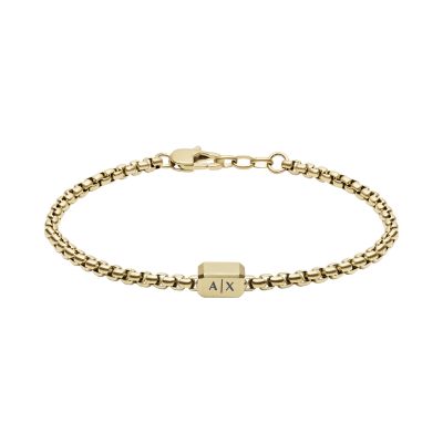 Armani Exchange Gold-Tone Stainless Steel Chain Bracelet - AXG0073710 -  Watch Station