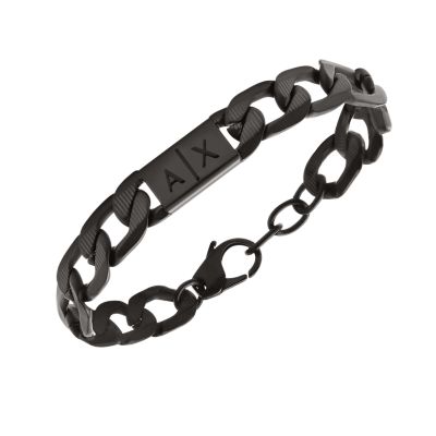 Armani Exchange Black Stainless Steel Chain Bracelet - AXG0079001 - Watch  Station