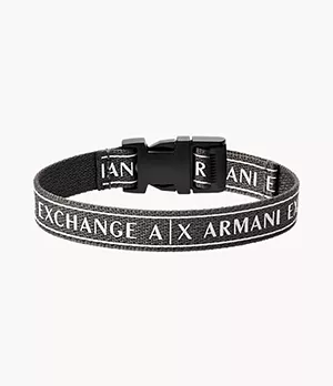 Armani Exchange Armband recyceltes PET grau
