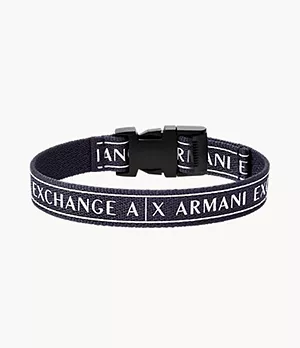 Bracelet jonc Armani Exchange en PET recyclé, bleu