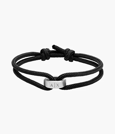 Armani Exchange Black Polyester ID Bracelet - AXG0090040 - Watch Station