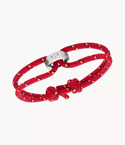Armani Exchange Red Polyester ID Bracelet - AXG0092040 - Watch Station