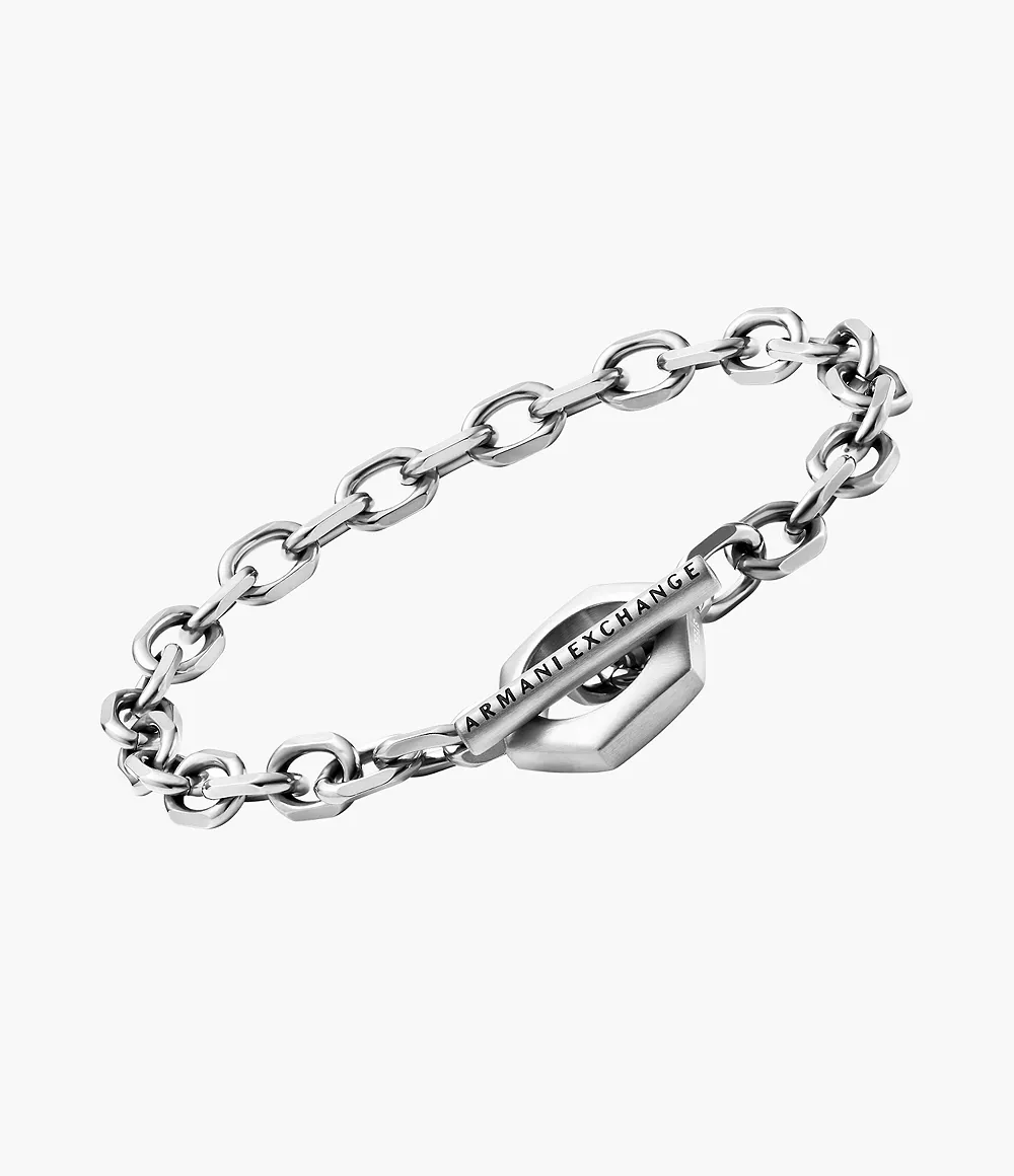 Armani Exchange Stainless Steel Chain Bracelet - AXG0103040 - Watch Station
