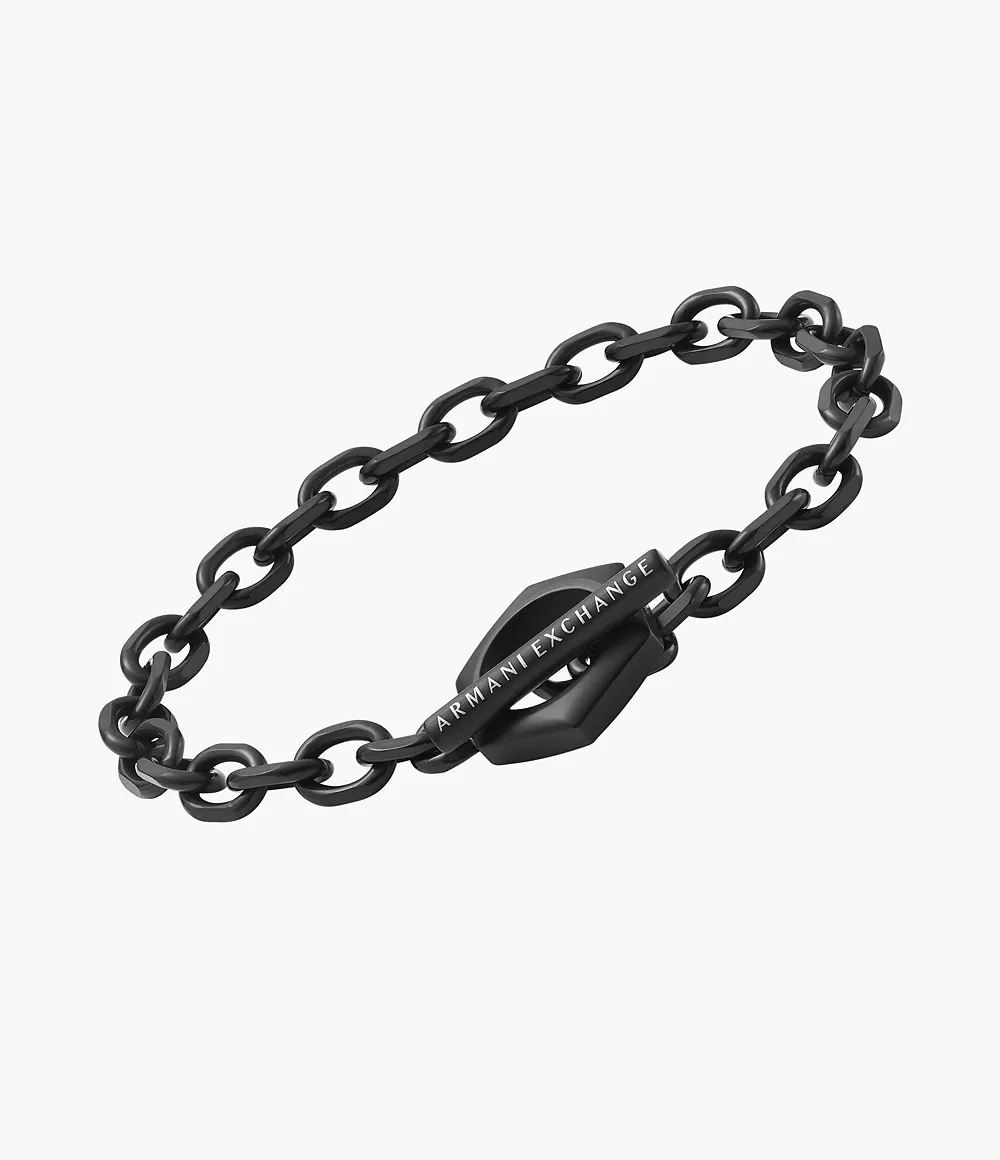 Armani Exchange Black Stainless Steel Chain Bracelet - AXG0105001 - Watch  Station