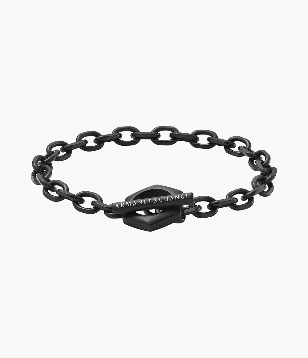 Armani Exchange Black Stainless Steel Chain Bracelet - AXG0105001 - Watch  Station
