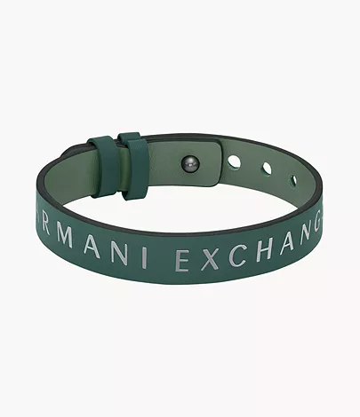 Armani Exchange Green Reversible Leather Strap Bracelet - AXG0109040 -  Watch Station