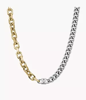 Armani Exchange Two-Tone Stainless Steel Chain Necklace