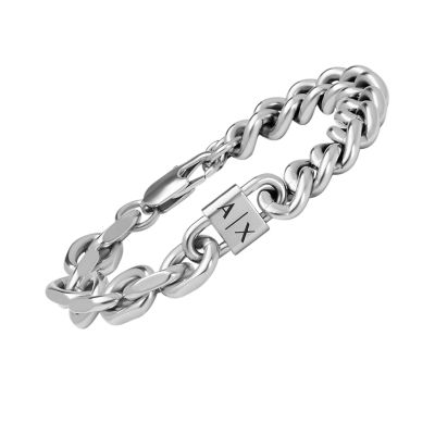 Stainless Exchange Steel Watch Armani Station - - Chain Bracelet AXG0114040