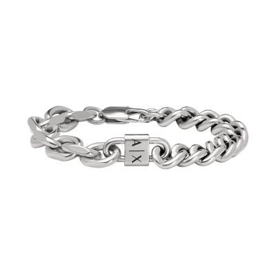 Armani Exchange Stainless Steel Chain Bracelet