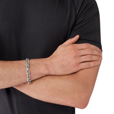 Armani Exchange Stainless Steel Chain Station Bracelet - - AXG0114040 Watch