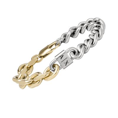 Armani Exchange Two-Tone Stainless Steel Chain Bracelet - AXG0115710 -  Watch Station