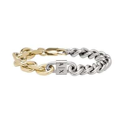Armani Exchange Men's Two-Tone Stainless Steel Chain Bracelet - Gold