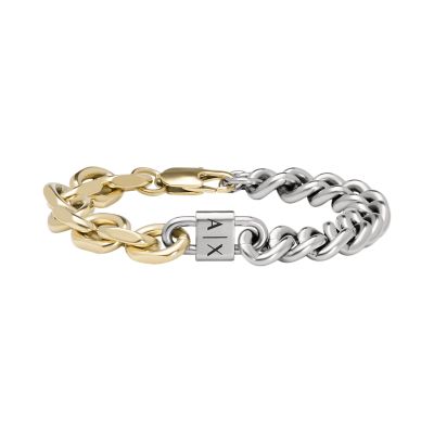 Armani Exchange Two-Tone Stainless Steel Chain Bracelet