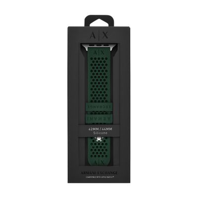 Armani Exchange Green Silicone Band For Apple Watch®, 42 mm – 44 mm -  AXS8014 - Watch Station