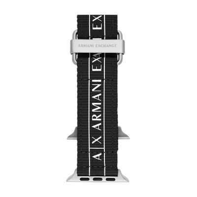 Luftfart tæerne Forsendelse Armani Exchange Black rPET Band For Apple Watch®, 42mm/44mm/45mm - AXS8023  - Watch Station