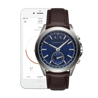 armani exchange connected hybrid men's smartwatch