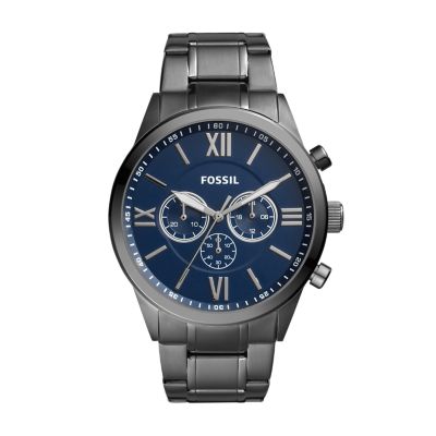 Flynn midsize chronograph shop black stainless steel watch