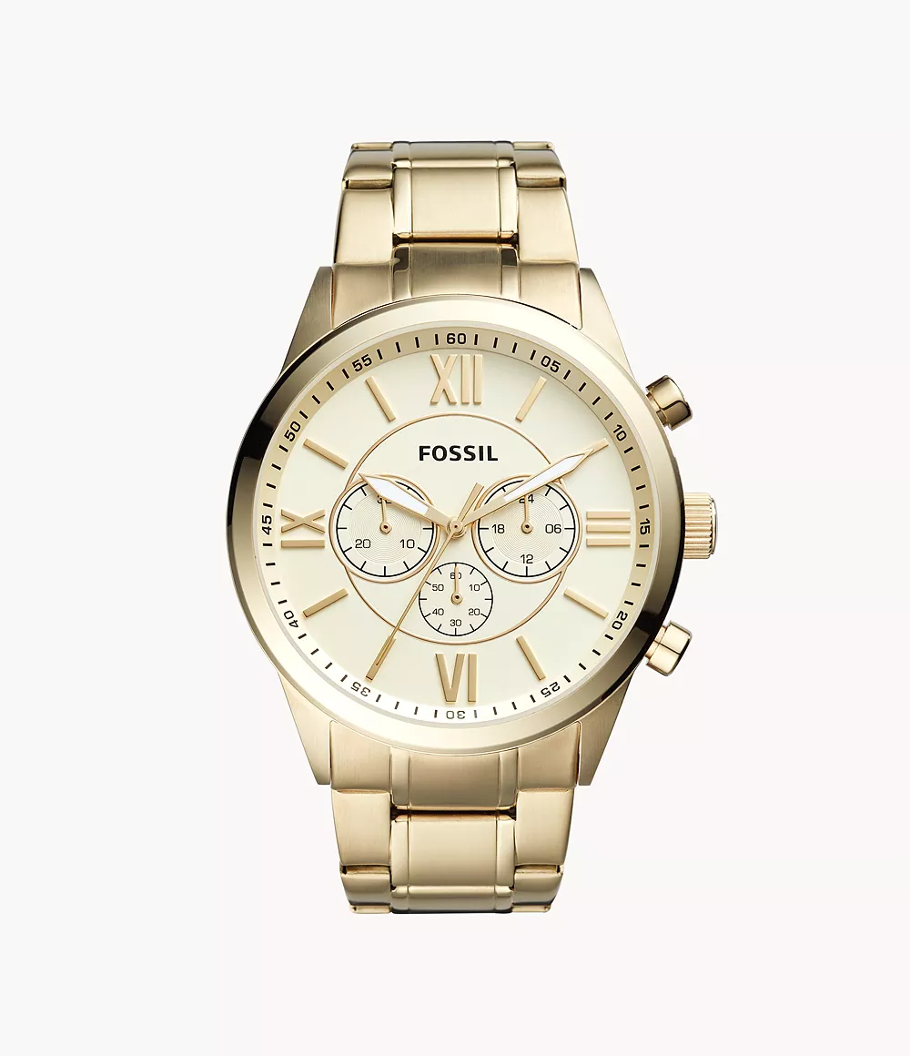 Image of Flynn Chronograph Gold-Tone Stainless Steel Watch