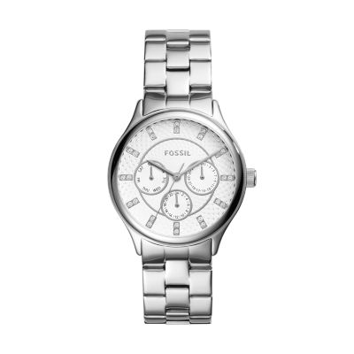 Fossil Outlet Women's Modern Sophisticate Multifunction Stainless Steel Watch - Silver