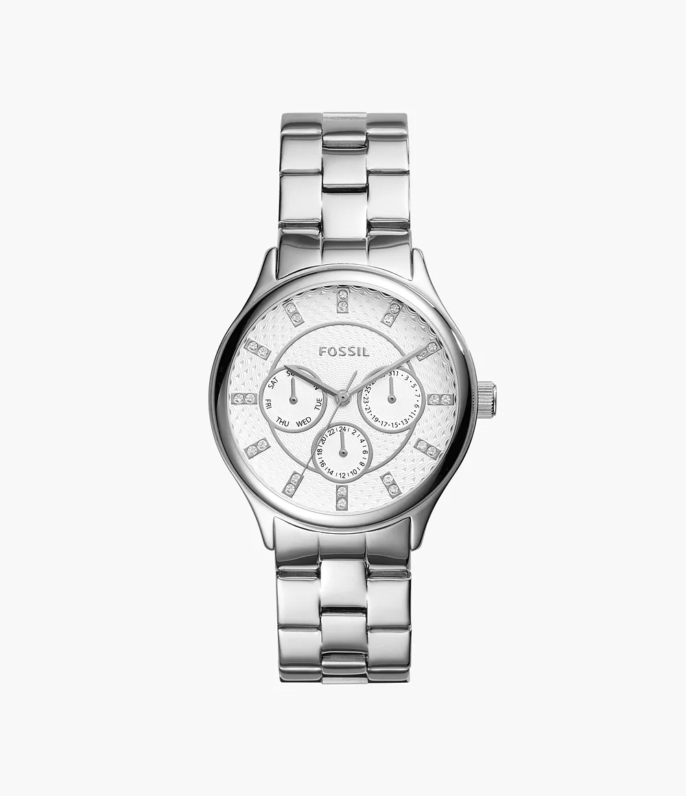 Image of Modern Sophisticate Multifunction Stainless Steel Watch