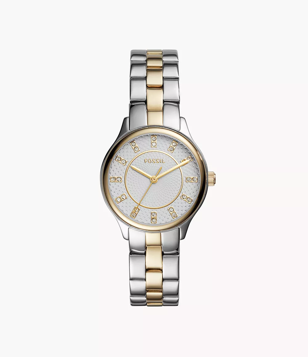 Modern Sophisticate Three-Hand Two-Tone Stainless Steel Watch 