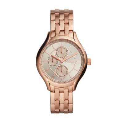 Daydreamer Three-Hand Rose Gold-Tone Stainless Steel Watch - Fossil
