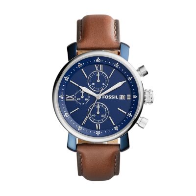 FOSSIL フォッシル クロノグラフ レザーウォッチ ブラック