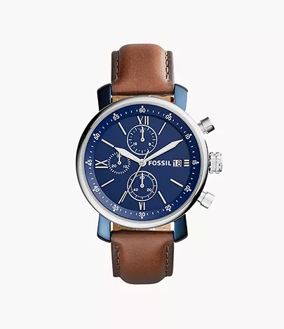 Rhett Chronograph Brown Leather Watch - BQ2163 - Fossil