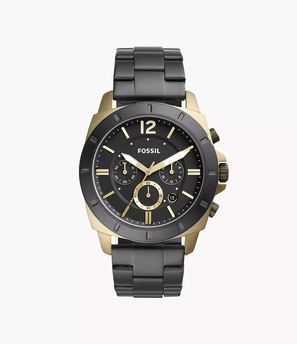 Privateer Sport Chronograph Black Stainless Steel Watch Jewelry