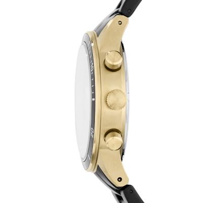 flynn sport chronograph black stainless steel watch