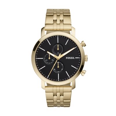 

Fossil Homme Montre Luther chronographe en acier inoxydable doré