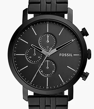 Luther Chronograph Black Stainless Steel Watch