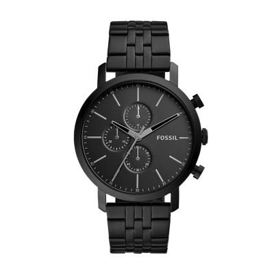 Luther Chronograph Black Stainless Steel Watch