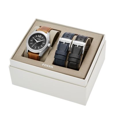 Editor Three Hand Interchangeable Strap Box Set BQ2337SET Fossil