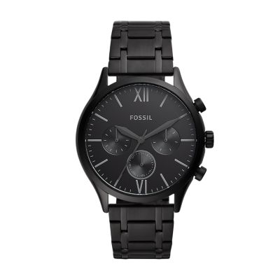 Reloj Fenmore de acero inoxidable en color negro con movimiento multifunción