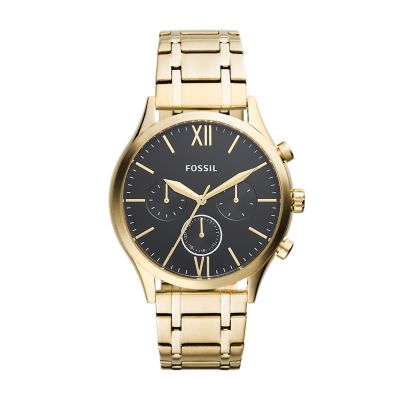 Fossil Outlet Men's Fenmore Multifunction Gold-Tone Stainless Steel Watch - Gold