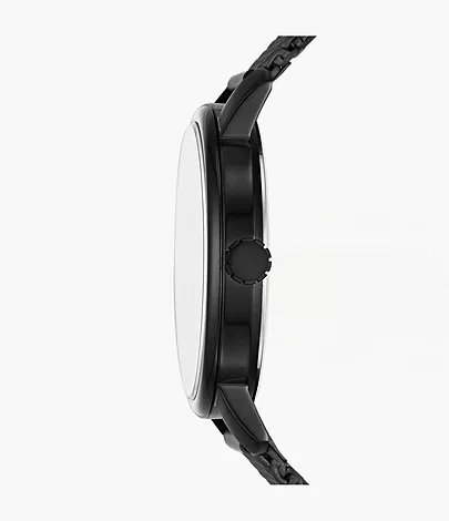Rhett Three-Hand Black Stainless Steel Watch - BQ2369 - Fossil