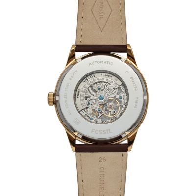 leather fossil watch