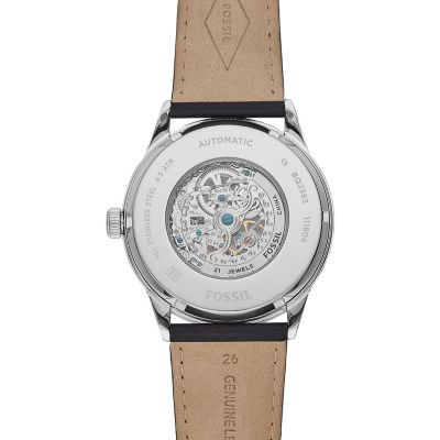 Fossil skeleton outlet watch black