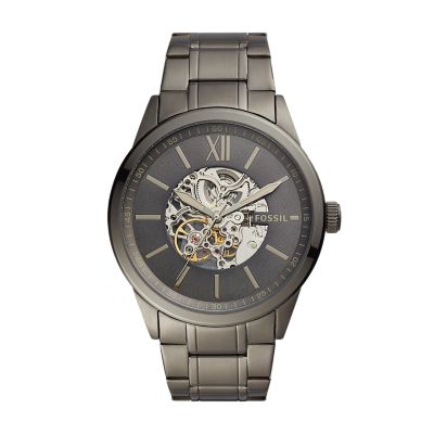 48Mm Flynn Automatic Gunmetal Stainless Steel Watch Jewelry