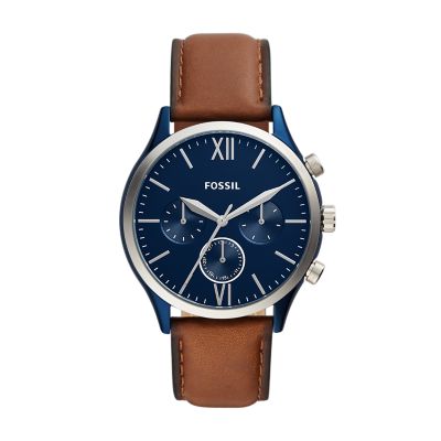 Fossil watch blue discount strap