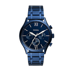 Fenmore Midsize Multifunction Navy Stainless Steel Watch