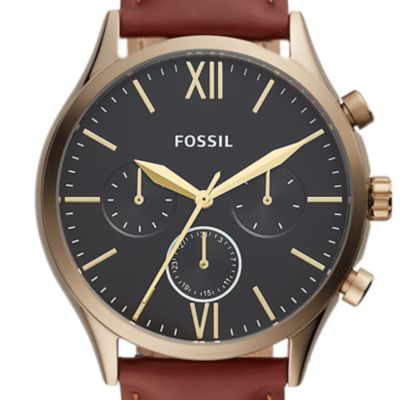 Fenmore Multifunction Brown Leather Watch