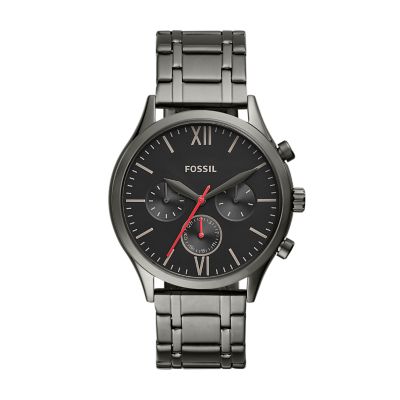 Fenmore Multifunction Black Stainless Steel Watch BQ2365 Fossil