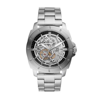Fossil Outlet Men's Privateer Sport Mechanical Stainless Steel Watch - Silver