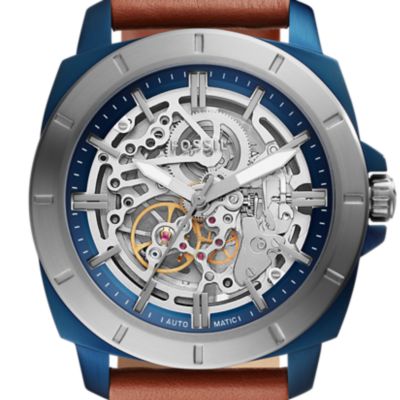Montre mécanique Privateer Sport en cuir brun
